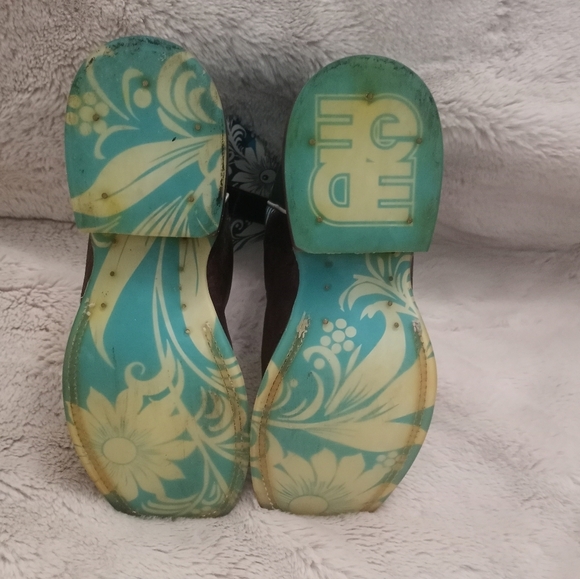 Cinch Edge Malibu Western Leather Cowboy Coastal Cowgirl Floral Hand Too… - Picture 10 of 11